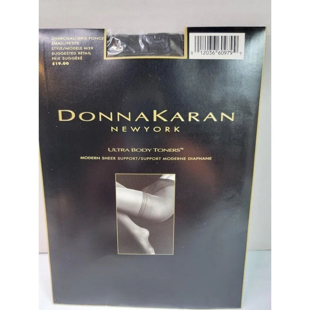 Donna Karan New York Ultra Body Toners Pantyhose Charcoal Small Petite M39